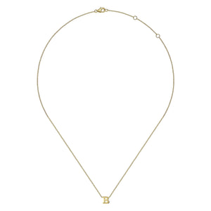 14k Yellow Gold Initial Necklace