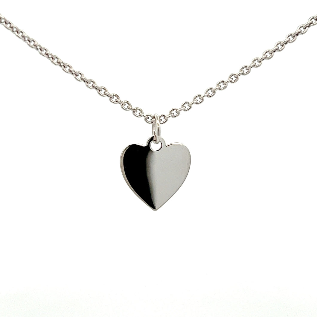 Sterling Silver Engraveable Heart Charm