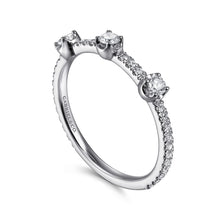 Load image into Gallery viewer, 14k White Gold Diamond Stackable Ring
