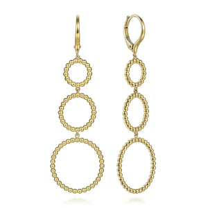 14k Yellow Gold Dangle Earrings