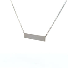 Load image into Gallery viewer, Sterling Silver Engraveable Bar Necklace
