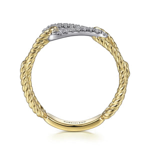14k Two Tone Diamond Ring