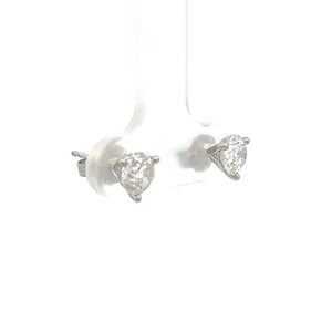 14k White Gold Diamond Studs
