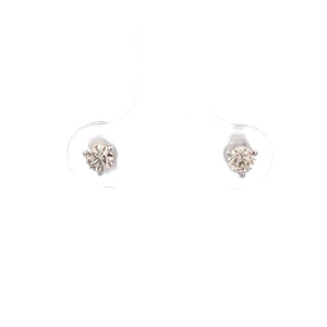 14k White Gold Diamond Studs