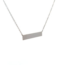 Load image into Gallery viewer, Sterling Silver Engraveable Bar Necklace
