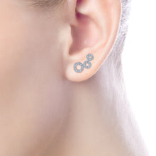 Load image into Gallery viewer, 14k White Gold Diamond Studs
