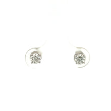 Load image into Gallery viewer, 14k White Gold Diamond Studs
