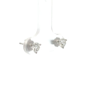 14k White Gold Diamond Studs
