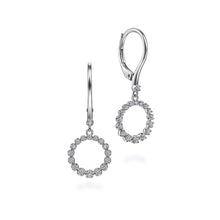 Load image into Gallery viewer, 14k White Gold Diamond Dangle Earrings
