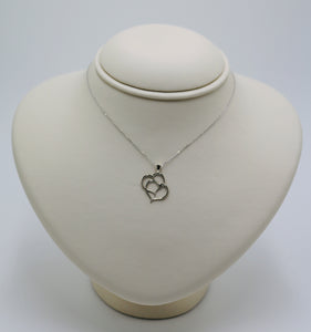 Sterling Silver Signature Hearts Necklace Silver