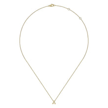 Load image into Gallery viewer, 14k Yellow Gold Initial Necklace
