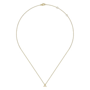 14k Yellow Gold Initial Necklace