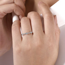 Load image into Gallery viewer, 14k White Gold Diamond Stackable Ring
