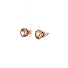 Load image into Gallery viewer, 14k Rose Gold Morganite Studs
