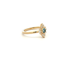 Load image into Gallery viewer, 14k Yellow Gold Aquamarine Ring with Diamonds
