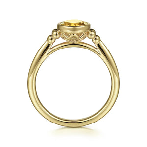 14k Yellow Gold Citrine Ring