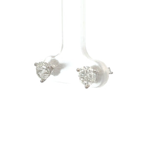 14k White Gold Diamond Studs
