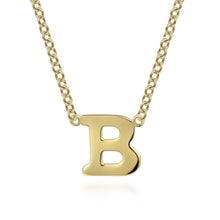 Load image into Gallery viewer, 14k Yellow Gold Initial Necklace
