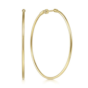 14k Yellow Gold Hoop Earrings