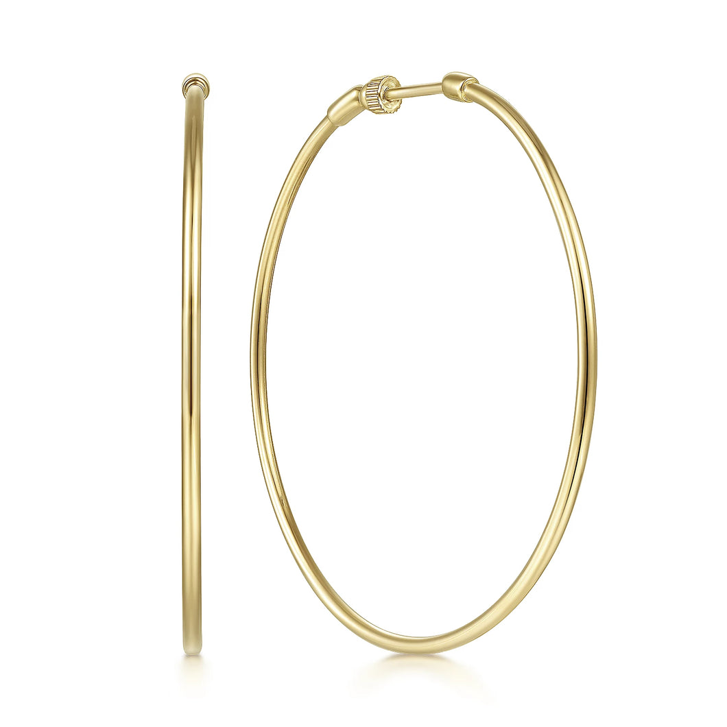 14k Yellow Gold Hoop Earrings