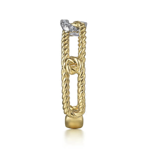 14k Two Tone Diamond Ring