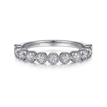 Load image into Gallery viewer, 14k White Gold Diamond Stackable Ring
