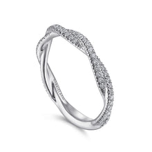 Load image into Gallery viewer, 14k White Gold Diamond Stackable Ring
