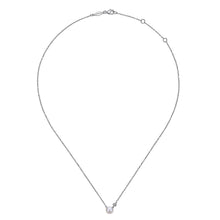Load image into Gallery viewer, Sterling Silver Pearl Necklace with Diamond
