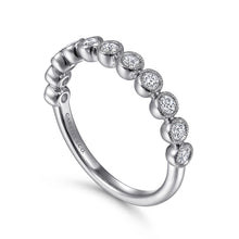 Load image into Gallery viewer, 14k White Gold Diamond Stackable Ring
