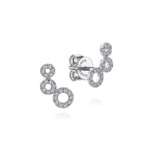Load image into Gallery viewer, 14k White Gold Diamond Studs
