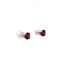 Load image into Gallery viewer, 14k White Gold Pink Tourmaline Studs
