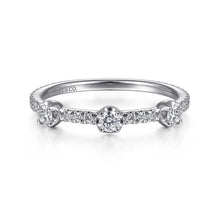 Load image into Gallery viewer, 14k White Gold Diamond Stackable Ring
