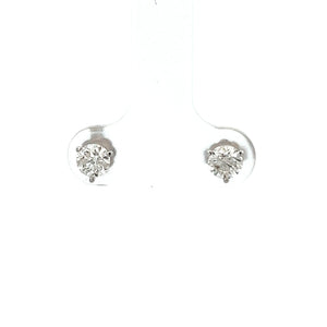 14k White Gold Diamond Studs