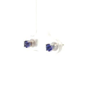14k White Gold Tanzanite Studs