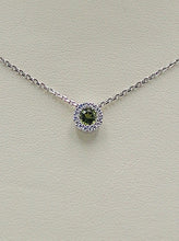 Load image into Gallery viewer, 14k White Gold Alexandrite Slide Pendant with Diamonds
