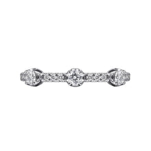 Load image into Gallery viewer, 14k White Gold Diamond Stackable Ring
