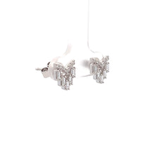 Load image into Gallery viewer, 14k White Gold Diamond Earrings
