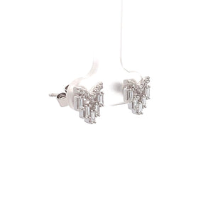 14k White Gold Diamond Earrings