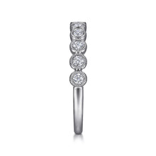Load image into Gallery viewer, 14k White Gold Diamond Stackable Ring
