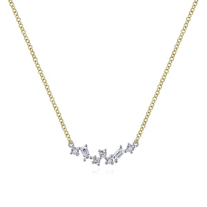 14k Two Tone Diamond Necklace