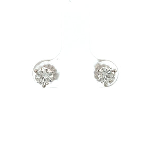 14k White Gold Diamond Studs