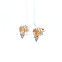 Load image into Gallery viewer, 14k Yellow Gold Citrine Earrings with Diamonds
