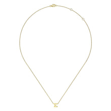 Load image into Gallery viewer, 14k Yellow Gold Initial Necklace
