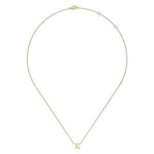 14k Yellow Gold Initial Necklace