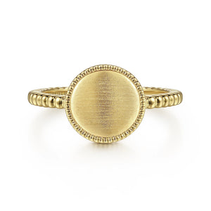 14k Yellow Gold Signet Ring