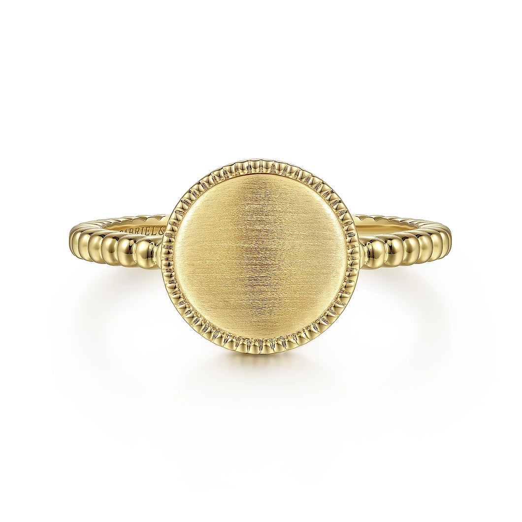 14k Yellow Gold Signet Ring