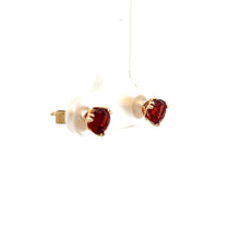 Load image into Gallery viewer, 14k Yellow Gold Garnet Studs
