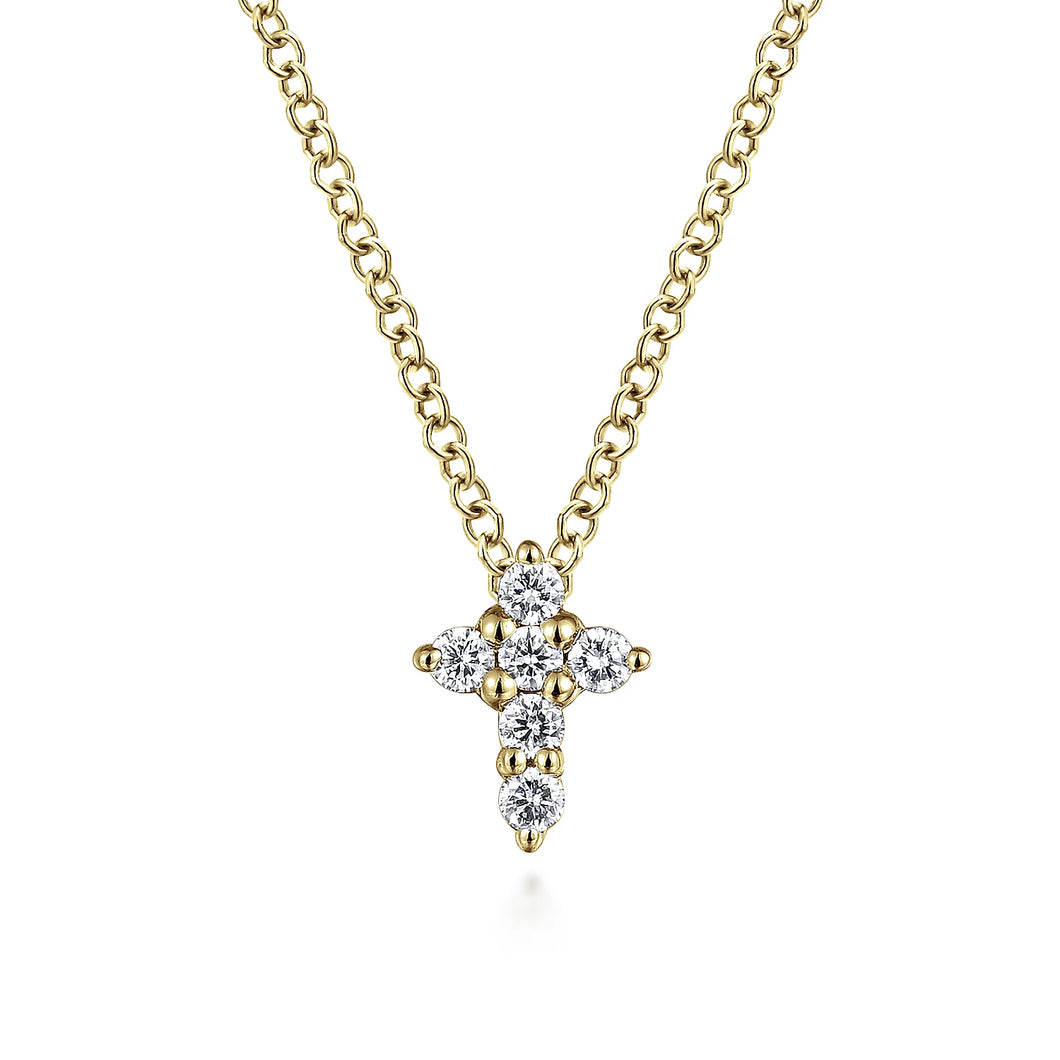 14k Yellow Gold Diamond Necklace