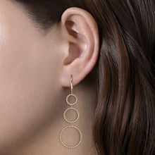 Load image into Gallery viewer, 14k Yellow Gold Dangle Earrings
