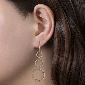 14k Yellow Gold Dangle Earrings